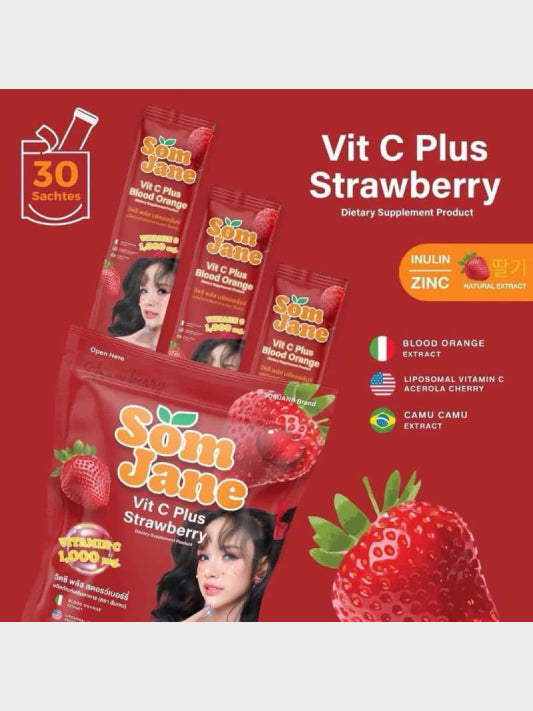Som Jane Blood Strawberry Vitamin C 1000MG - 30 Sachets